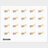 Paint Splat Mellophone Ronde Sticker (Vel)