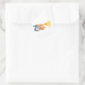 Paint Splat Mellophone Ronde Sticker (Tas)