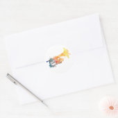 Paint Splat Mellophone Ronde Sticker (Envelop)