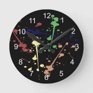 Paint Splat Ronde Klok