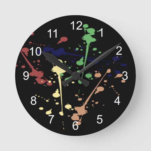 Paint Splat  Ronde Klok (Voorkant)