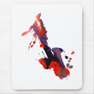 Paint Splat Saxophone Muismat