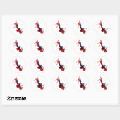 Paint Splat Saxophone Ronde Sticker (Vel)