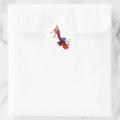 Paint Splat Saxophone Ronde Sticker (Tas)