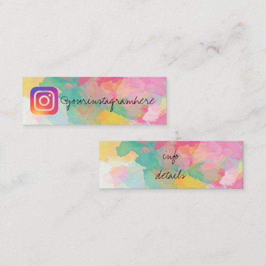 Paint Splat Social Media visitekaartje (Voorkant / Achterkant)
