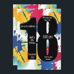Paint Splatter 18th Birthday-uitnodiging Kaart<br><div class="desc">Paint Splatter 18th Birthday-uitnodiging</div>