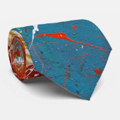 paint splatter abstract design stropdas (Opgerold)