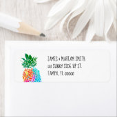 Paint Splatter Ananas Retouradres Label (Insitu)