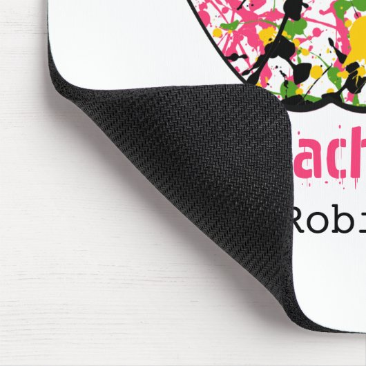 Paint Splatter Apple Teacher Mousepad Muismat (Hoek)