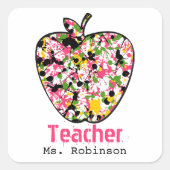 Paint Splatter Apple Teacher Stickers (Voorkant)