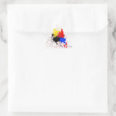 Paint Splatter Art Zwart Blauw Rood Geel Sticker (Tas)