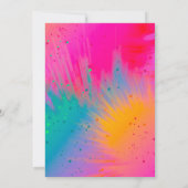 Paint Splatter Birthday Party Kaart (Achterkant)