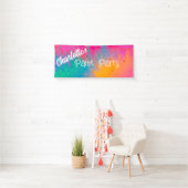 Paint Splatter Birthday Party Spandoek (Insitu)