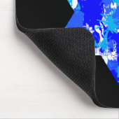 Paint Splatter Blue Jewish Star Muismat (Hoek)