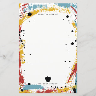 Paint Splatter Brush Strokes Apple Teacher