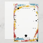 Paint Splatter Brush Strokes Apple Teacher (Voorkant / Achterkant)