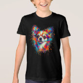 Paint Splatter Chihuahua Tri-Blend Shirt (Voorkant)