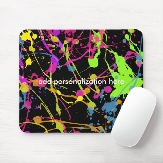 Paint Splatter Cool Art Artist Painter Muismat (Met muis)