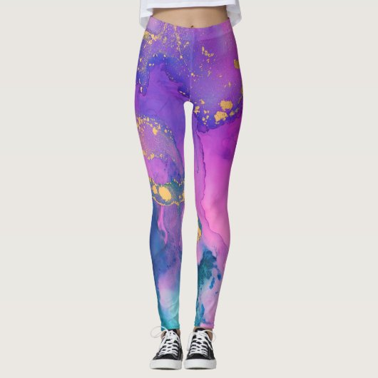 Paint Splatter Cotton Snoep Fields Leggings (Voorkant)
