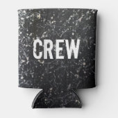 Paint Splatter CREW | Houtskool en wit Blikjeskoeler (Voorkant)