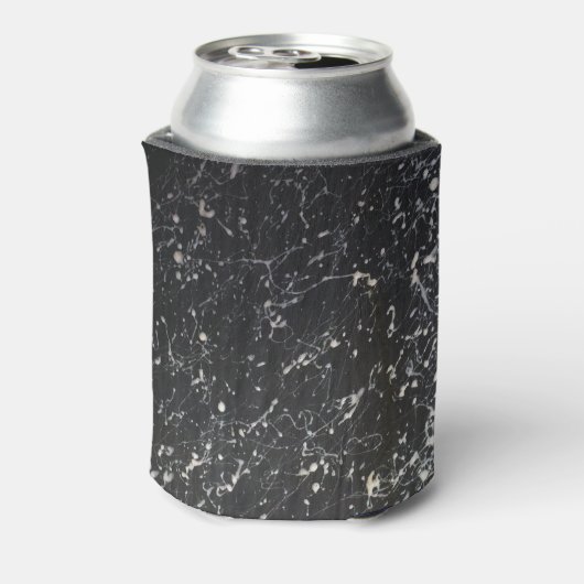 Paint Splatter CREW | Houtskool en wit Blikjeskoeler (Blikje Achterkant)