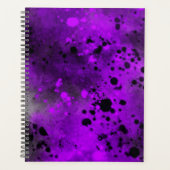 Paint Splatter Effect paarse & Zwart Planner (Voorkant)