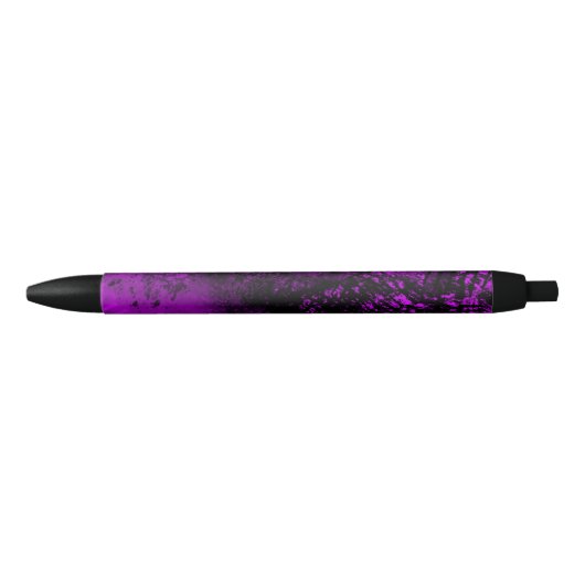 Paint Splatter Effect Paarse & Zwart Zwarte Inkt Pen (Voorkant)