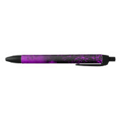 Paint Splatter Effect Paarse & Zwart Zwarte Inkt Pen (Bodem)