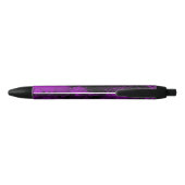 Paint Splatter Effect Paarse & Zwart Zwarte Inkt Pen (Achterkant)