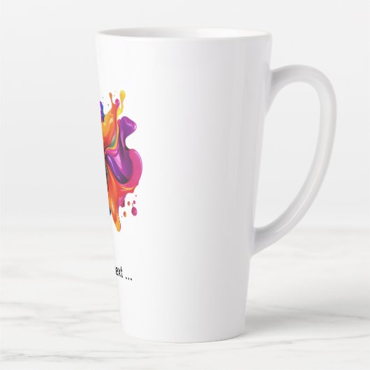 paint splatter explosion latte mok (Rechts)