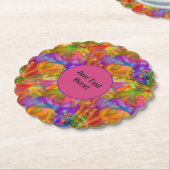 Paint Splatter Fun - Vingerverf voor het vieren Kartonnen Onderzetters (Gekanteld)