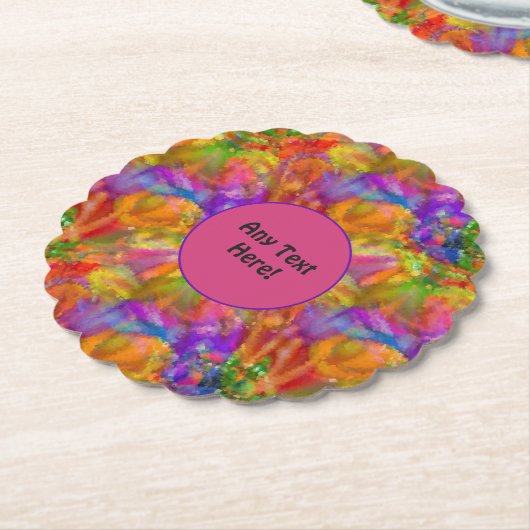 Paint Splatter Fun - Vingerverf voor het vieren Kartonnen Onderzetters (Gekanteld)