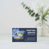 Paint Splatter Gold Home Brush Visitekaartje (Staand voorkant)