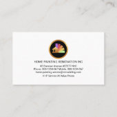 Paint Splatter Gouden Rolborstel Schilderen Visitekaartje (Achterkant)