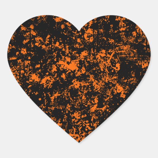 Paint Splatter - Halloween kleuren (zwart en Sinaa Hart Sticker (Voorkant)