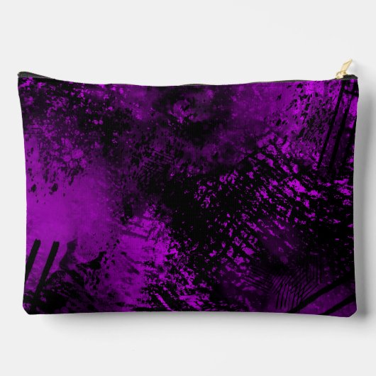 Paint Splatter Hatching Effect Paarse & zwart Etui (Achterkant)