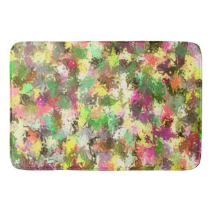 Paint Splatter herfstkleur bladeren Abstract Badmat
