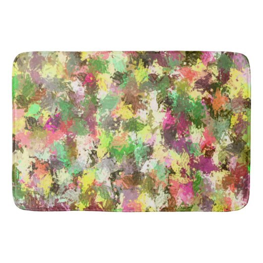 Paint Splatter herfstkleur bladeren Abstract Badmat (Voorkant)
