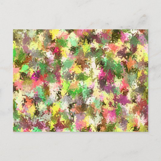 Paint Splatter herfstkleur bladeren Abstract Briefkaart (Voorkant)