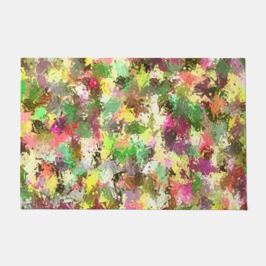 Paint Splatter herfstkleur bladeren Abstract Deurmat (Voorkant)