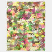 Paint Splatter herfstkleur bladeren Abstract Fleece Deken (Voorkant)