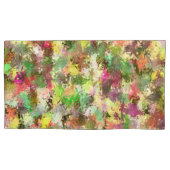 Paint Splatter herfstkleur bladeren Abstract Kussensloop (Voorkant-Links)