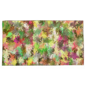 Paint Splatter herfstkleur bladeren Abstract Kussensloop (Voorkant-Rechts)