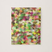 Paint Splatter herfstkleur bladeren Abstract Legpuzzel (Verticaal)