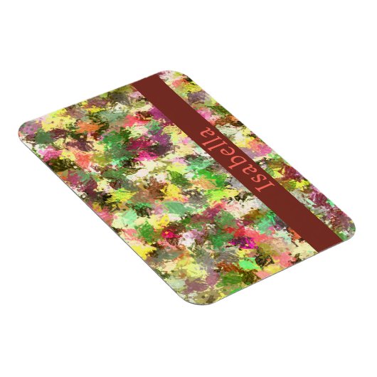 Paint Splatter herfstkleur bladeren Abstract Magneet (Rechterzijde)