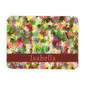 Paint Splatter herfstkleur bladeren Abstract Magneet (Horizontaal)