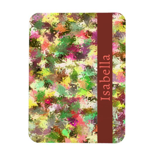 Paint Splatter herfstkleur bladeren Abstract Magneet (Verticaal)