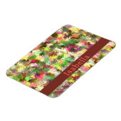 Paint Splatter herfstkleur bladeren Abstract Magneet (Linkerzijde)