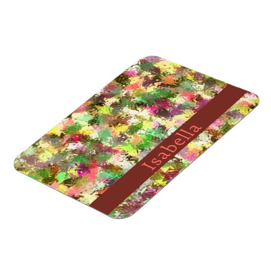 Paint Splatter herfstkleur bladeren Abstract Magneet (Linkerzijde)
