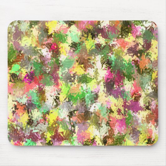 Paint Splatter herfstkleur bladeren Abstract Muismat (Voorkant)